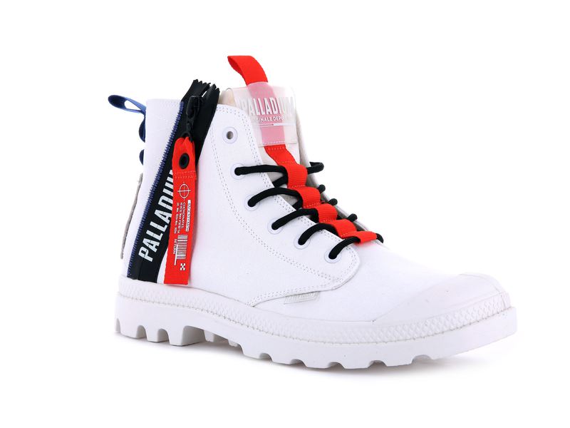 Men's Palladium Pampa Hi Ticket To Earth High Tops White | UAE  JGAVD8795