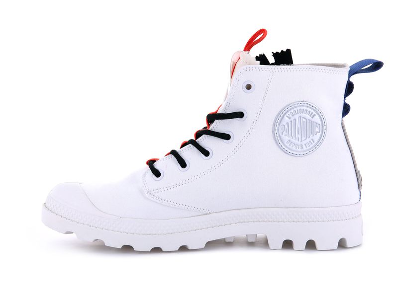 Men's Palladium Pampa Hi Ticket To Earth High Tops White | UAE  JGAVD8795