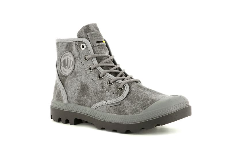 Men's Palladium Pampa Hi Wax High Tops Grey | UAE  LGFQS6301