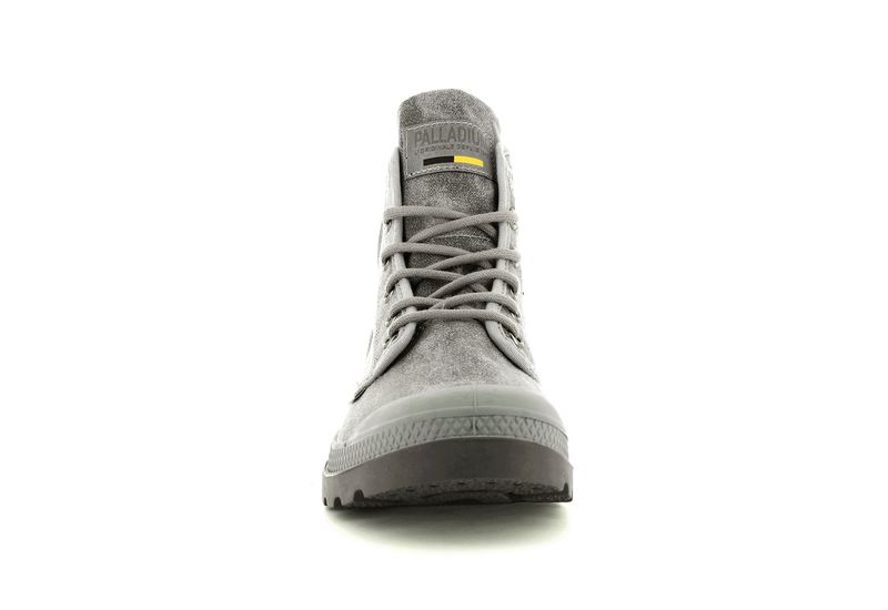 Men's Palladium Pampa Hi Wax High Tops Grey | UAE  LGFQS6301