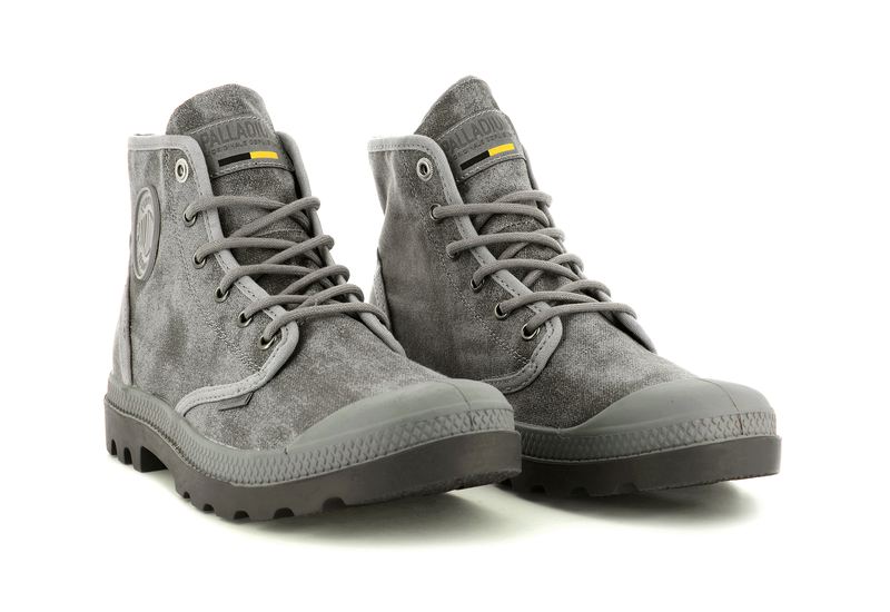 Men's Palladium Pampa Hi Wax High Tops Grey | UAE  LGFQS6301