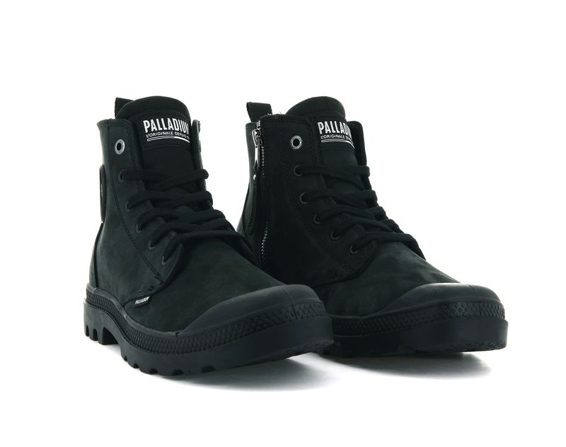 Men's Palladium Pampa Hi Zip Nbk Boots Black | UAE  EIKLH3741