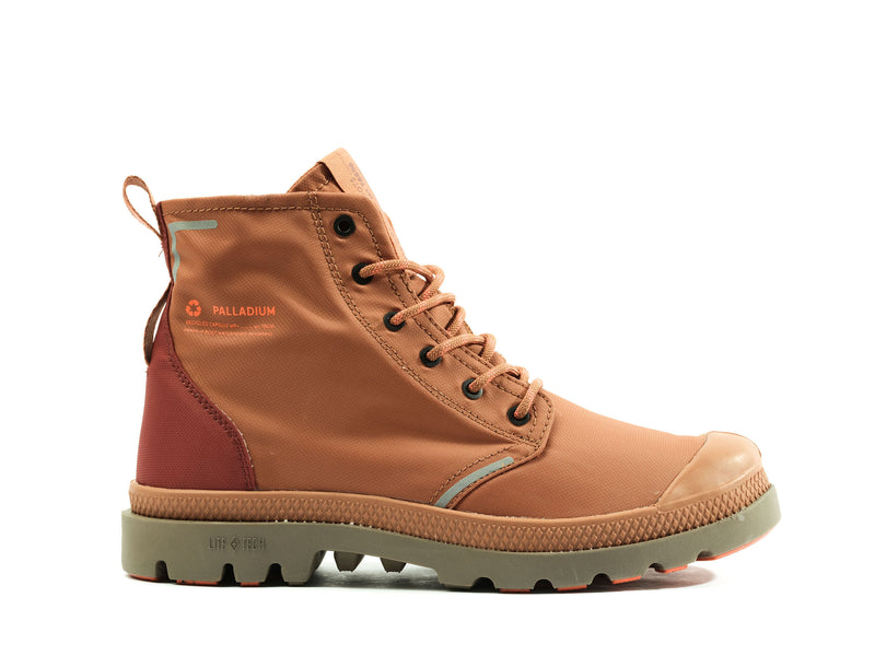 Men\'s Palladium Pampa Lite+ Recycle Wp+ High Tops Brown/Red | UAE  DFURY1420