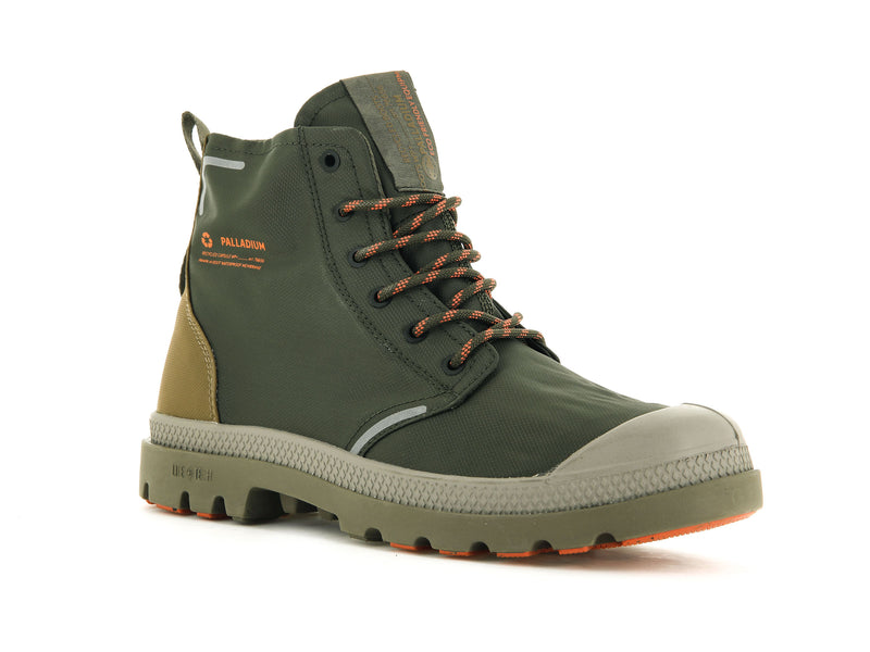 Men's Palladium Pampa Lite+ Recycle Wp+ High Tops Olive | UAE  KJHXP3548