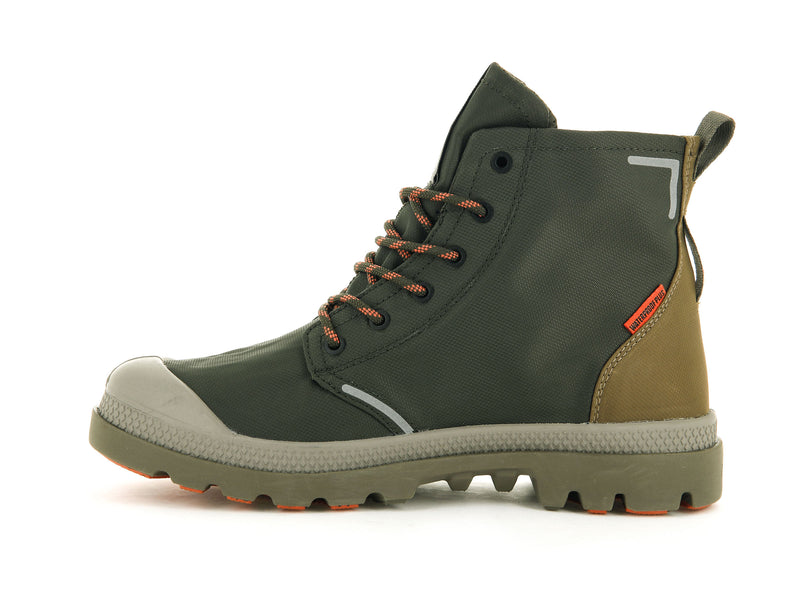 Men's Palladium Pampa Lite+ Recycle Wp+ High Tops Olive | UAE  KJHXP3548