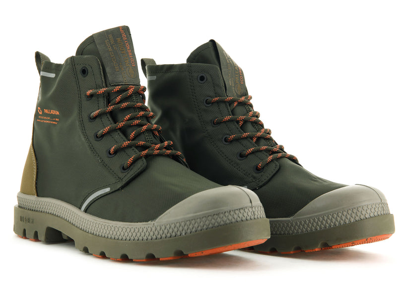 Men's Palladium Pampa Lite+ Recycle Wp+ High Tops Olive | UAE  KJHXP3548