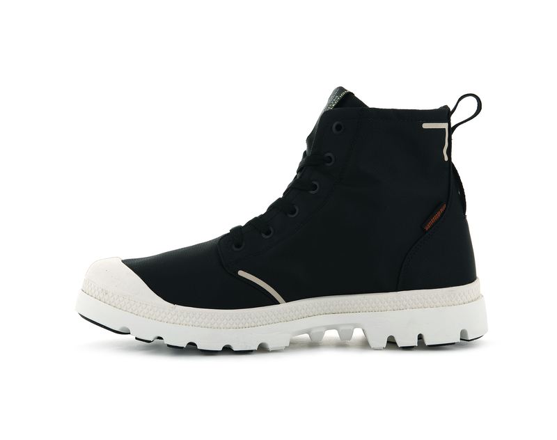 Men's Palladium Pampa Lite+ Recycle Wp+ High Tops Black | UAE  LKIOS1273