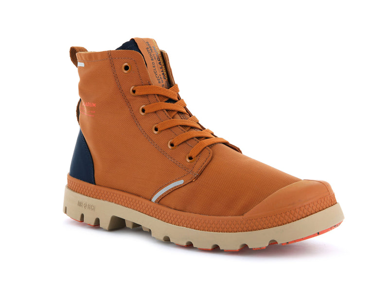 Men's Palladium Pampa Lite+ Recycle Wp+ Boots Brown/Indigo | UAE  LRUBY8459