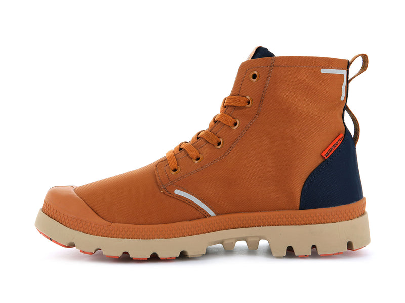 Men's Palladium Pampa Lite+ Recycle Wp+ Boots Brown/Indigo | UAE  LRUBY8459