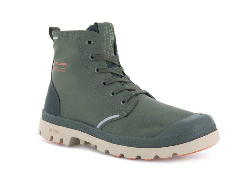 Men's Palladium Pampa Lite+ Recycle Wp+ High Tops Olive | UAE  XKTRQ4691