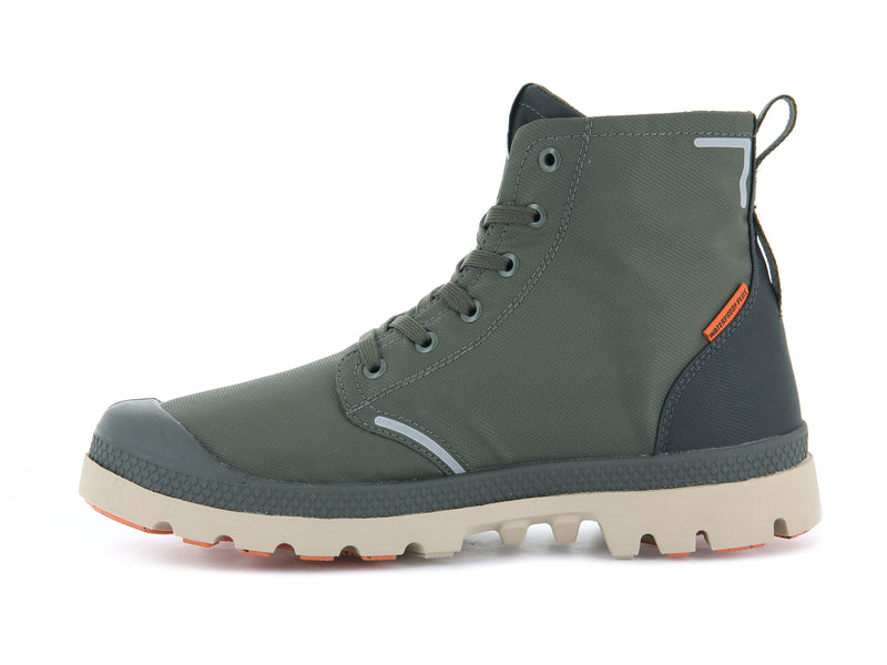 Men's Palladium Pampa Lite+ Recycle Wp+ High Tops Olive | UAE  XKTRQ4691