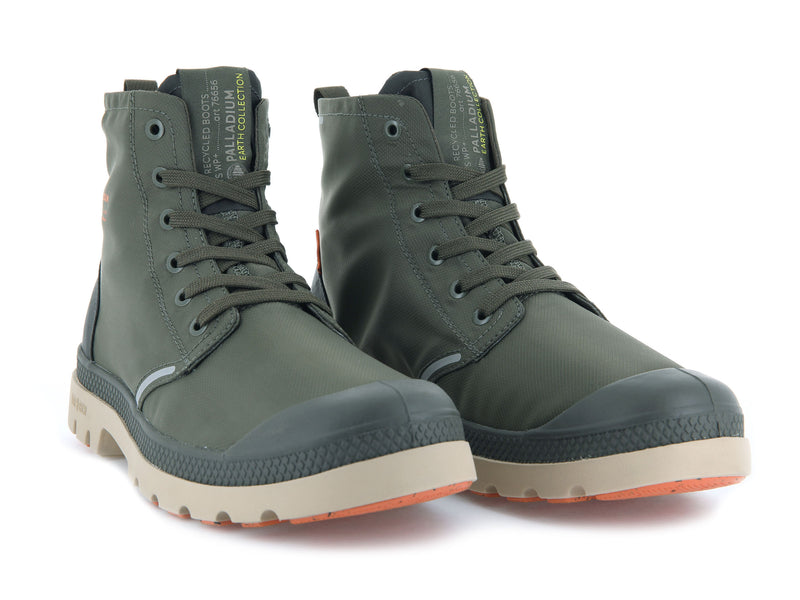 Men's Palladium Pampa Lite+ Recycle Wp+ High Tops Olive | UAE  XKTRQ4691