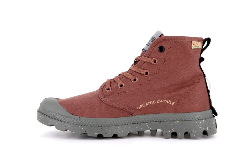 Men's Palladium Pampa Organic Metro Boots Copper Brown | UAE  EBFMS3428