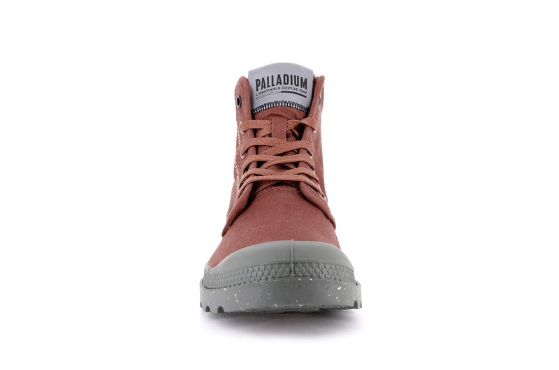 Men's Palladium Pampa Organic Metro High Tops Copper Brown | UAE  DJAUX8973