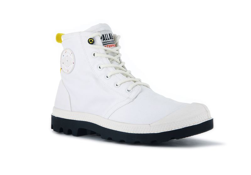 Men's Palladium Pampa Recycle Waterproof+ 2 Boots White | UAE  KCPIB6975