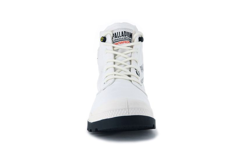 Men's Palladium Pampa Recycle Waterproof+ 2 High Tops White | UAE  NHRVZ9256