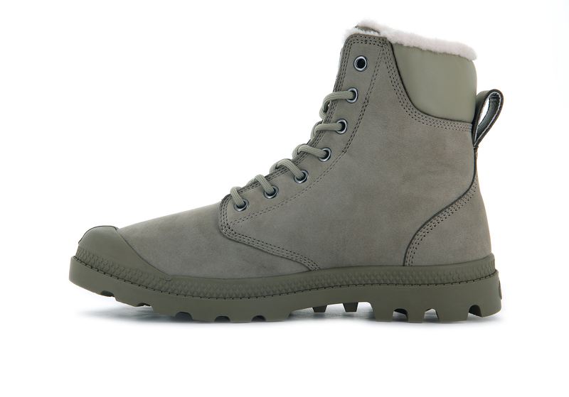 Men's Palladium Pampa Sport Cuff Wps Boots Olive | UAE  MWPEK9176