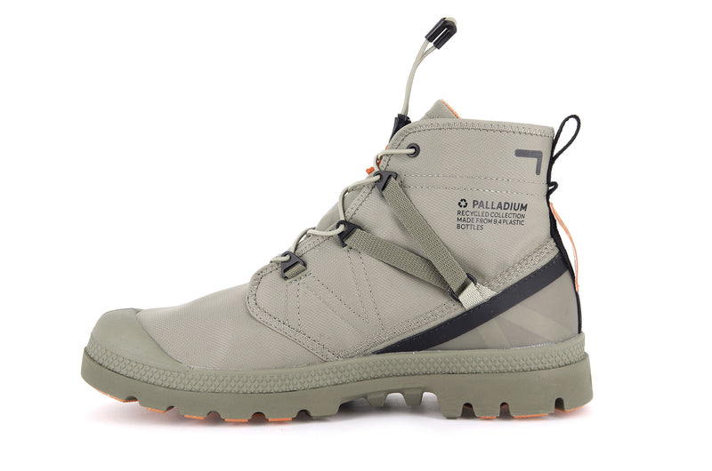 Men's Palladium Pampa Travel Lite+ Waterproof High Tops Grey | UAE  CIHVU2349