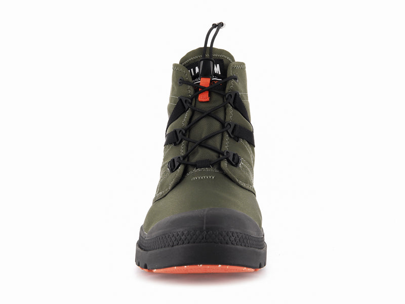 Men's Palladium Pampa Travel Lite+ Waterproof Boots Olive | UAE  EPDKX6912