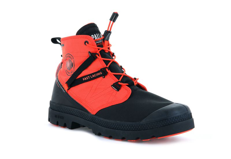 Men's Palladium Pampa Travel Lite+ Waterproof High Tops Coral | UAE  HCTDS8975