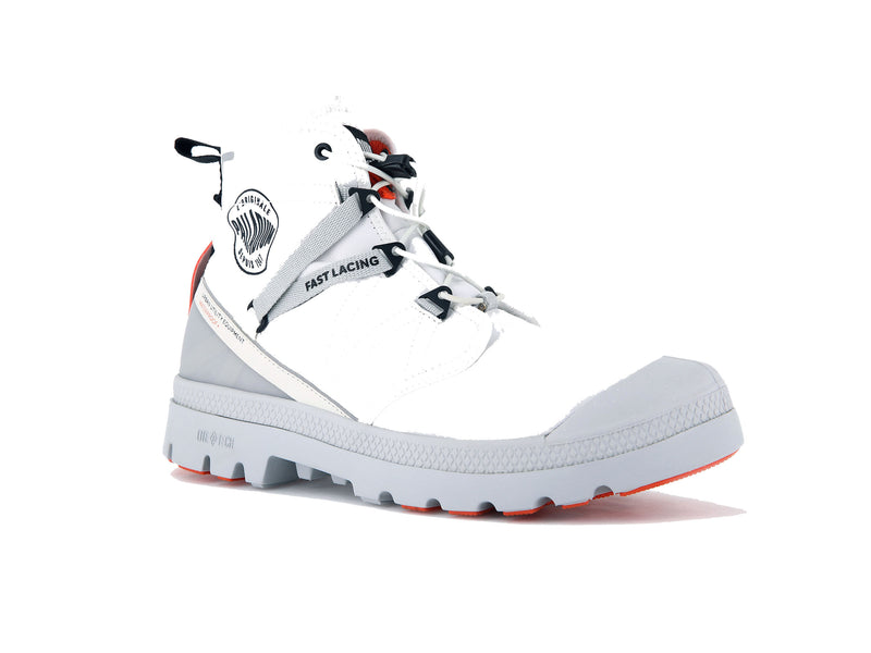 Men's Palladium Pampa Travel Lite+ Waterproof Boots White | UAE  NYHWD5397