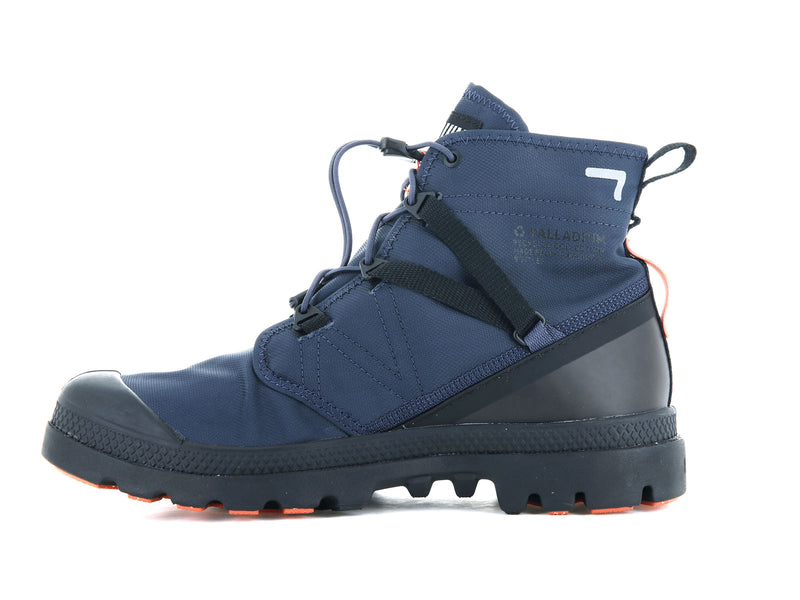 Men's Palladium Pampa Travel Lite+ Waterproof Boots Indigo | UAE  PHQOB0253