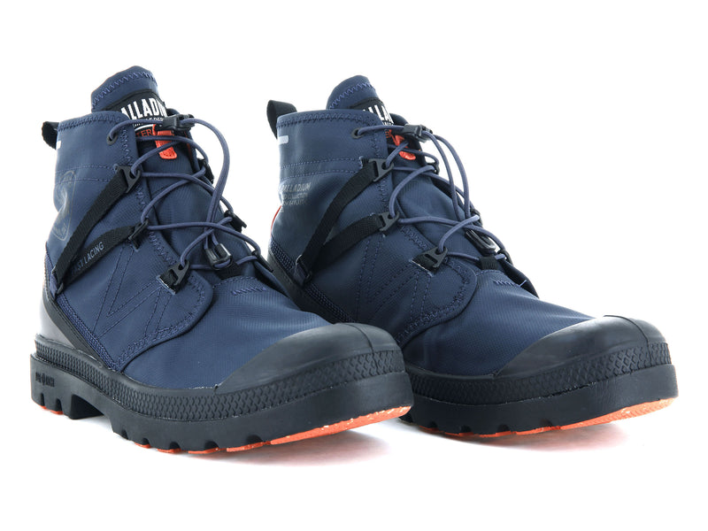 Men's Palladium Pampa Travel Lite+ Waterproof Boots Indigo | UAE  PHQOB0253