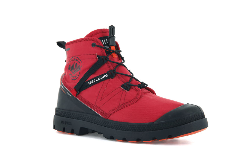 Men's Palladium Pampa Travel Lite+ Waterproof Boots Red | UAE  VLFWB3185