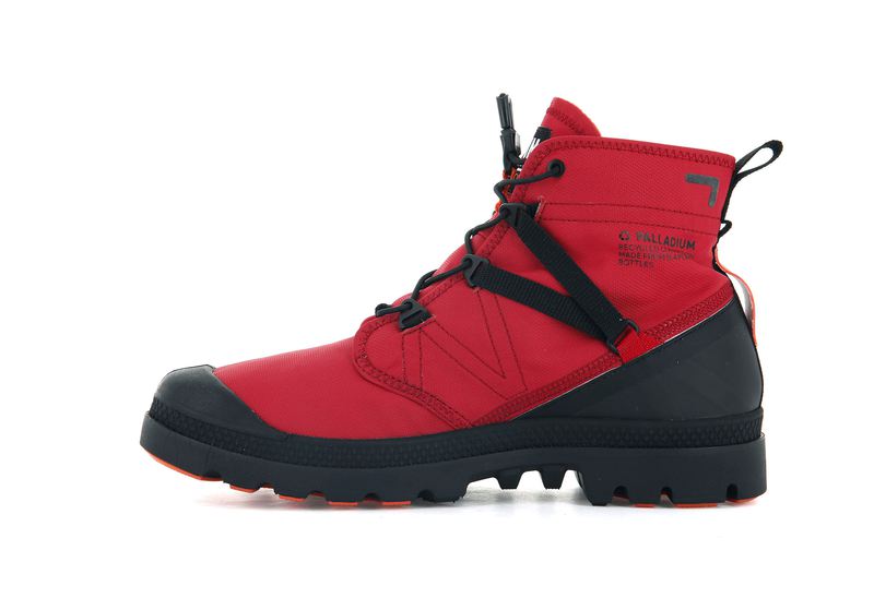 Men's Palladium Pampa Travel Lite+ Waterproof Boots Red | UAE  VLFWB3185