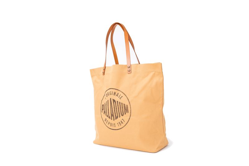 Men's Palladium Round Logo Tote Bags Brown | UAE  KBYNJ3528