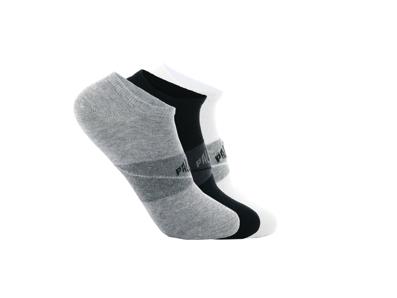 Men\'s Palladium Sport Invisible Socks Black/White/Grey | UAE  LQKHN8254