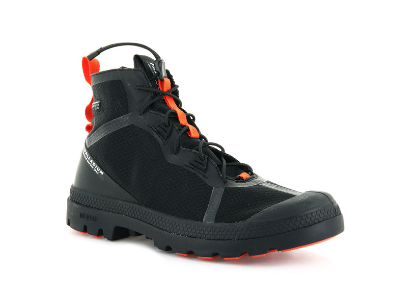 Men's Palladium Travel Lite+ Adventure Boots Black | UAE  DXLPG5418