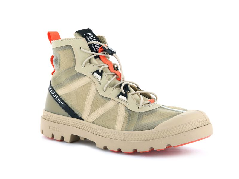 Men's Palladium Travel Lite+ Adventure High Tops Beige | UAE  XLSMZ9437