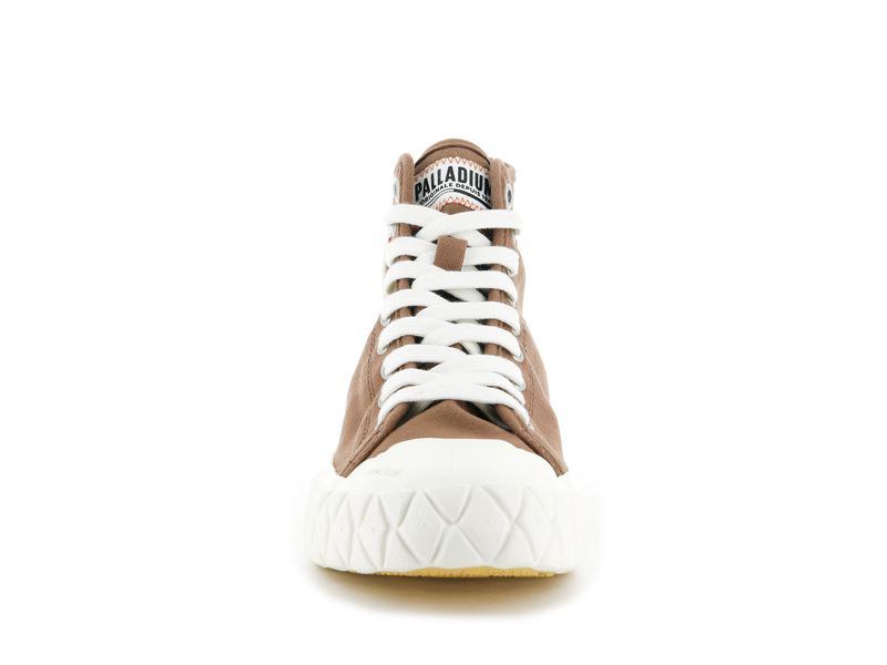 Women's Palladium Palla Ace Canvas Mid High Tops Brown | UAE  ILHXE0837