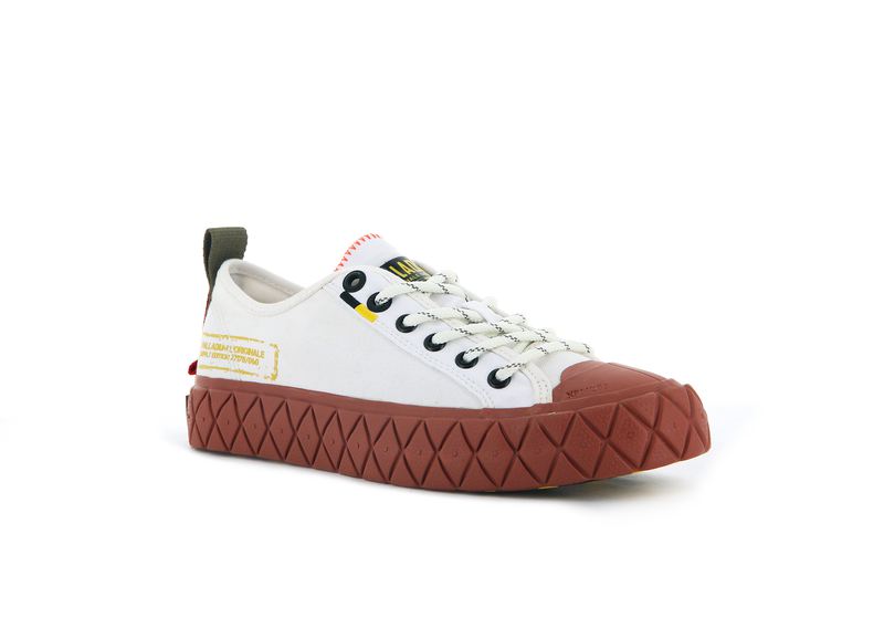 Women's Palladium Palla Ace Supply Lo Low Tops White | UAE  CTDOE5693