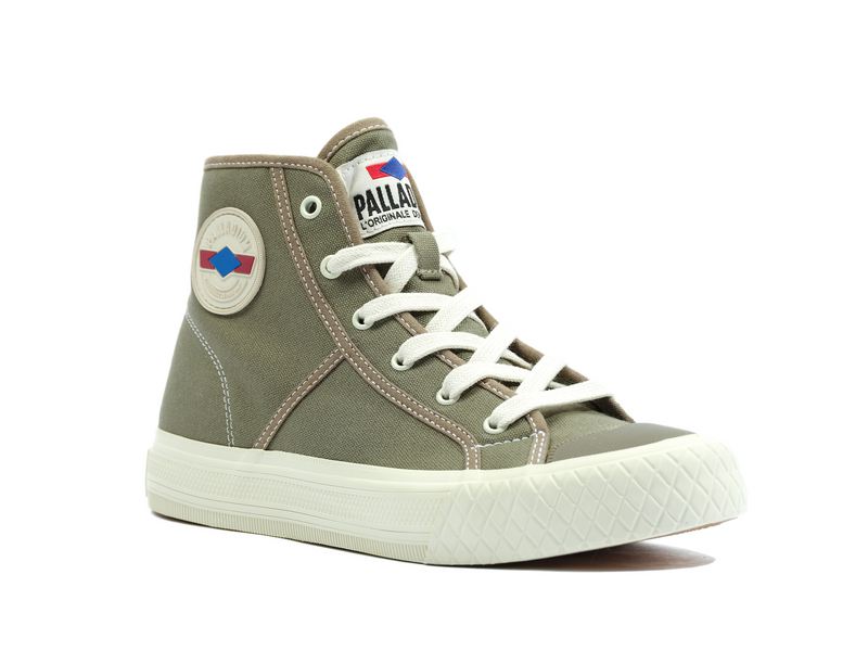 Women's Palladium Palla Louvel High Tops Olive | UAE  WXTYD1380