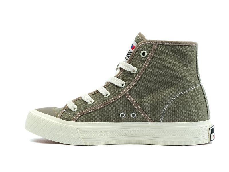 Women's Palladium Palla Louvel High Tops Olive | UAE  WXTYD1380