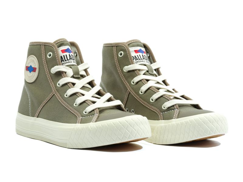 Women's Palladium Palla Louvel High Tops Olive | UAE  WXTYD1380