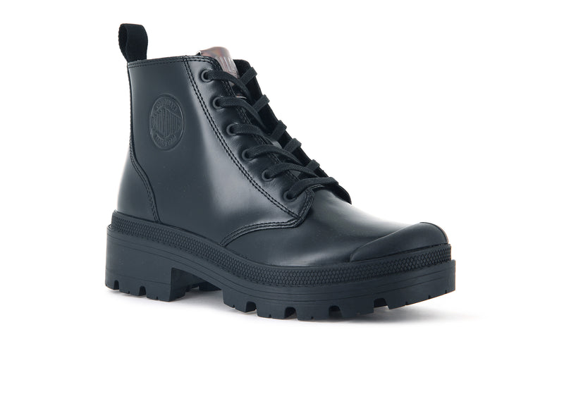 Women's Palladium Pallabase Hi Off-1 Boots Black | UAE  RYNUI8027