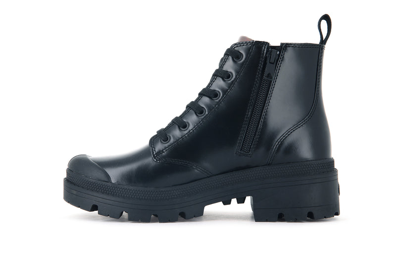 Women's Palladium Pallabase Hi Off-1 Boots Black | UAE  RYNUI8027