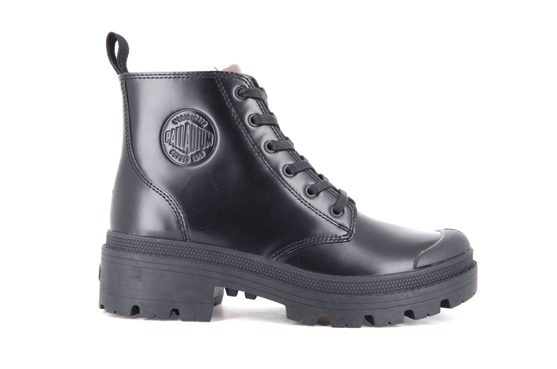 Women\'s Palladium Pallabase Hi Off-1 Boots Black | UAE  RYNUI8027