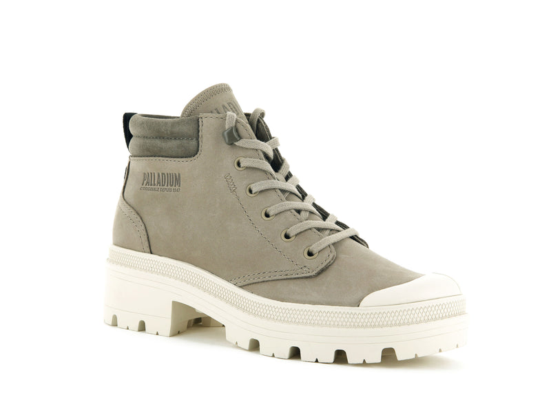 Women's Palladium Pallabase Lo Cuff High Tops Grey | UAE  QMCFL1654