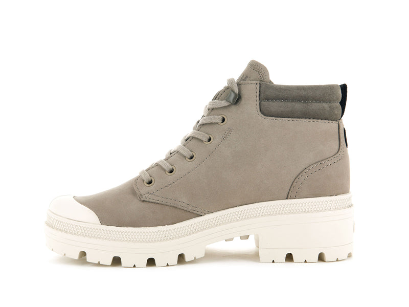 Women's Palladium Pallabase Lo Cuff High Tops Grey | UAE  QMCFL1654