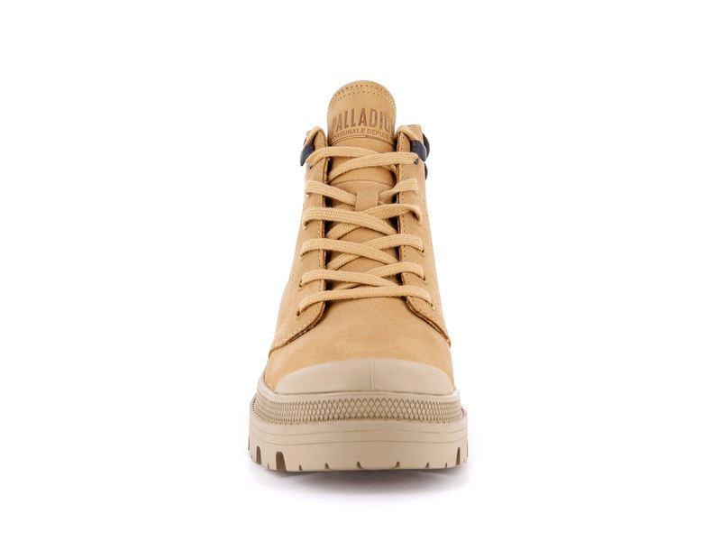 Women's Palladium Pallabase Lo Cuff High Tops Gold | UAE  QNXEJ0985