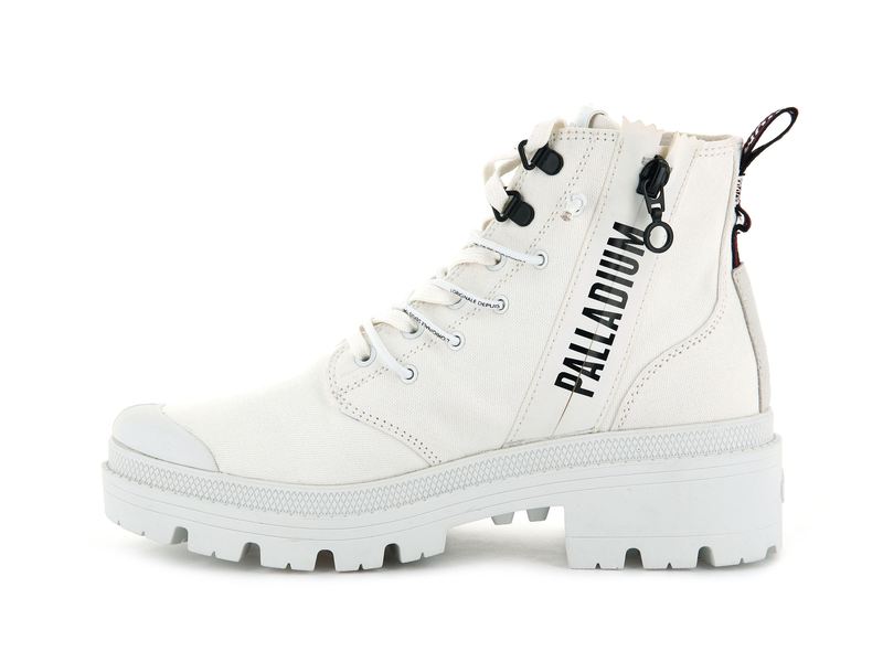 Women's Palladium Pallabase Metro Boots White | UAE  NGLTS5081