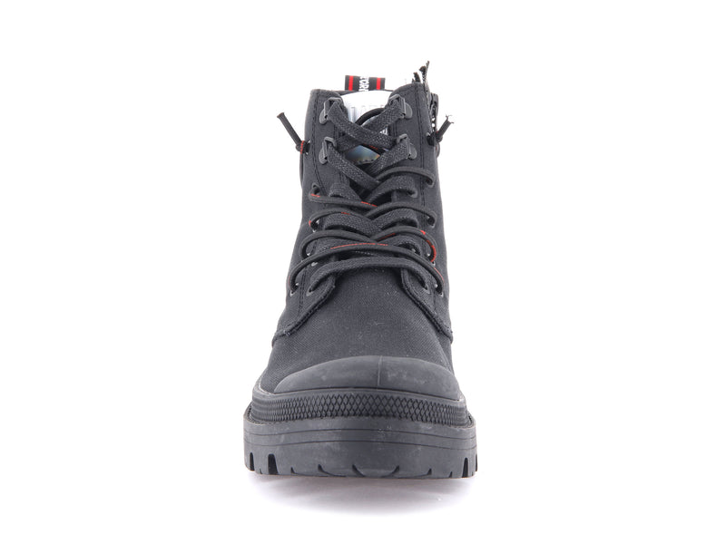 Women's Palladium Pallabase Metro Boots Black | UAE  TCSOL3078