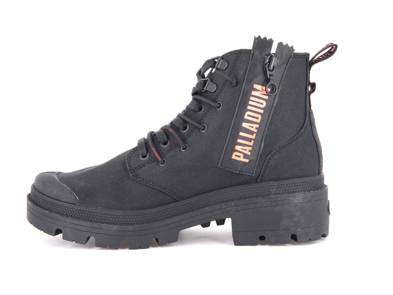 Women's Palladium Pallabase Metro Boots Black | UAE  TCSOL3078