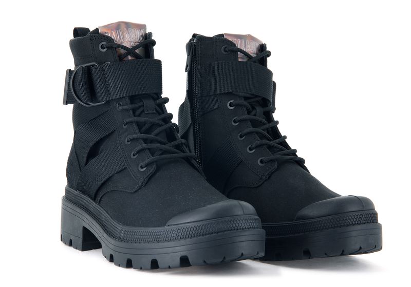 Women's Palladium Pallabase Tact S Tx Boots Black | UAE  UKCOZ5389