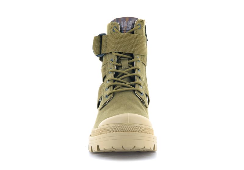 Women's Palladium Pallabase Tact S Tx Boots Olive | UAE  UQJMR8061