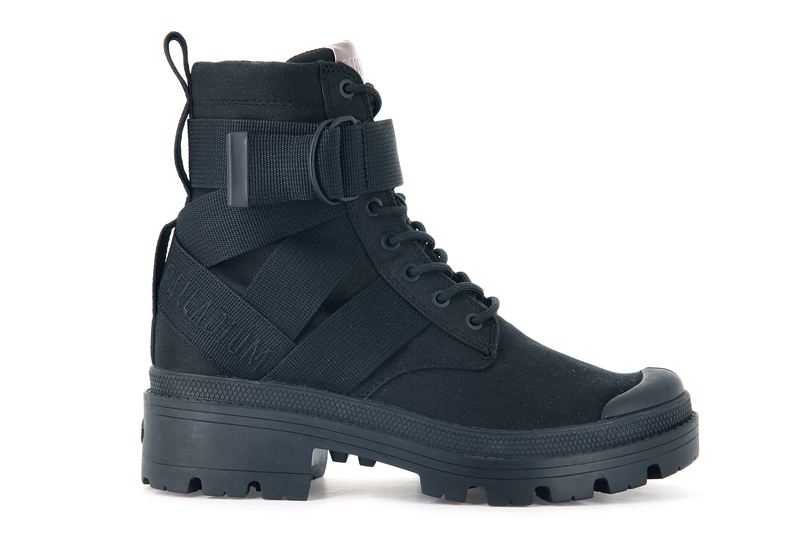 Women\'s Palladium Pallabase Tact S Tx High Tops Black | UAE  GNJQP2059